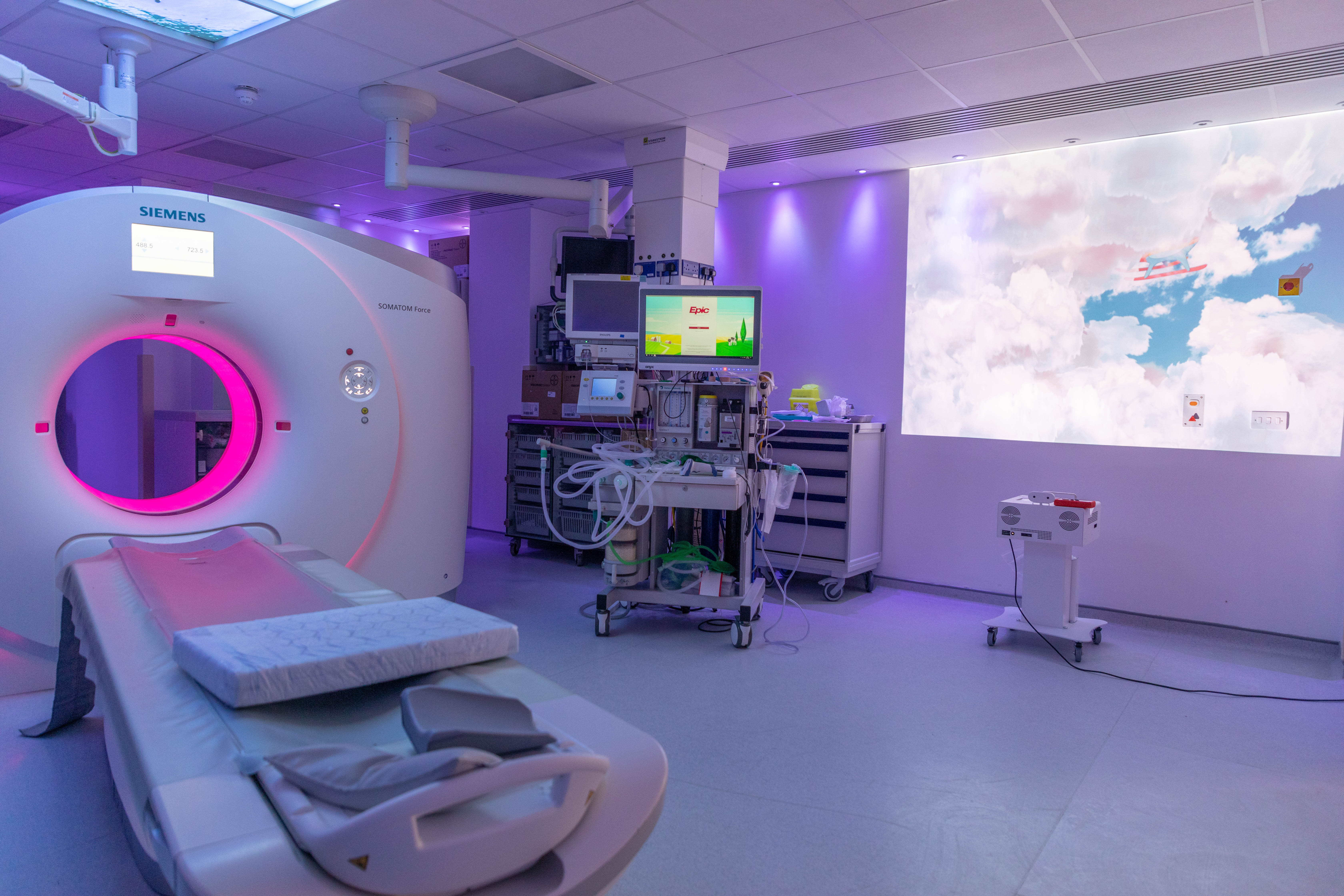 Interactive wall projection supporting hospital-based therapy and play
